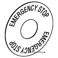 SE Маркировка "EMERGENCY STOP" ZB6Y7330