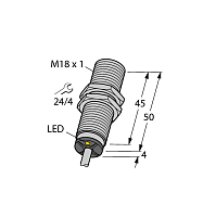 Индуктивный датчик TURCK BI8-M18-VN6X