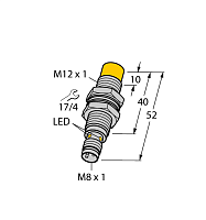 Индуктивный датчик TURCK NI10U-M12-AN6X-V1131
