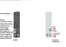 Beckhoff. Коробка расширения, последовательный интерфейс RS232C, М12; I/O штекер М12, 5-контактный, привинчивающийся - IE6002 Beckhoff