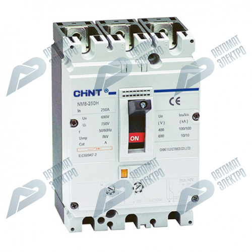 Автоматический выключатель NM8-250H 3Р 250А 100кА (CHINT) 149472