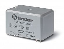Finder Силовое электромеханическое реле; монтаж на печатную плату, раздвоенные выводы; 2NO 30A; контакты AgNi; катушка 110В DC; степень защиты RTII; У