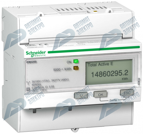 SE Powerlogic Счетчик 3-ф активной энергии iEM3100, 1 тариф, кл. точн. 0.5S, транс. включения