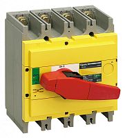 SE Compact INS/INV Выключатель-разъединитель INS630 4P красная рукоятка/желтая панель