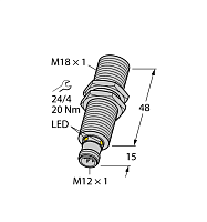 Ультразвуковой датчик TURCK RU100U-M18M-UP8X2-H1151