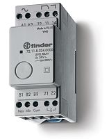 Finder Реле контроля уровня; фиксированный диапазон чувствительности 150кОм; питание 24В AC; выход 1CO 16А; модульное, ширина 35мм; степень защиты IP2