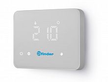 Finder Комнатный термостат Bliss T c таймером; сенсорный экран; питание 3В DС; 1СО 5А; монтаж на стену