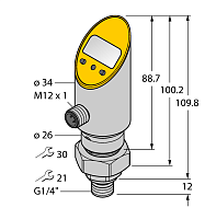 Датчик давления TURCK PS040V-504-2UPN8X-H1141/3GD