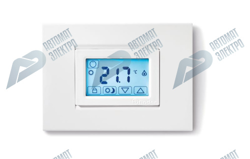 Finder Комнатный термостат;  сенсорный экран; питание 3В DС; 1СО 5А; монтаж на стену;  цвет белый