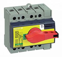 SE Compact INS/INV Выключатель-разъединитель INS63 3P красная рукоятка/желтая панель