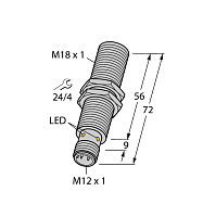 Индуктивный датчик TURCK BI8U-M18E-AP6X-H1141