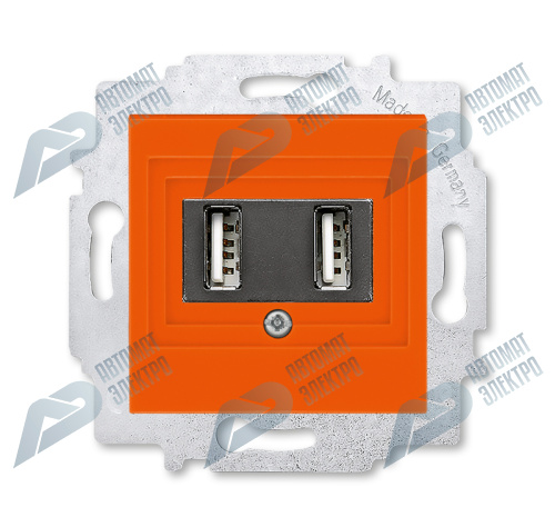 ABB EPJ Levit Оранжевый / дымчатый чёрный USB зарядка двойная, оранжевый