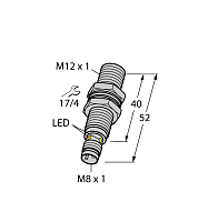 Индуктивный датчик TURCK BI4U-M12-AN6X-V1131