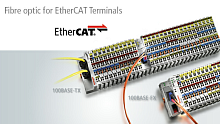 Beckhoff. EtherCAT-копплер с ID-коммутатором, мультимодовый LWL разъём для модуля E-Bus (ELxxxx) - EK1501 Beckhoff