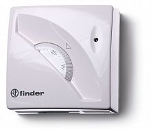 Finder Комнатный термостат; 1СО 16А; монтаж на стену; поворотная ручка; цвет белый