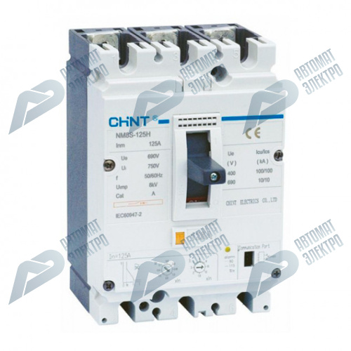 Автоматический выключатель NM8-125S 3Р 100А 50кА (CHINT) 149358
