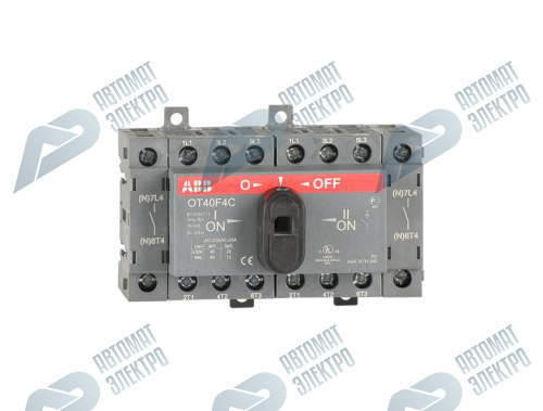 ABB OT40F4C Выключатель-разъединитель реверсивный 4P 40A на DIN-рейку или монтажную плату