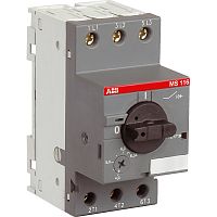 ABB Выключатель автоматический MS116-6.3 50 кА с регулир. тепловой защитой 4A-6,3А Класс тепл. расцепит. 10