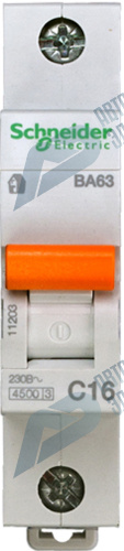 SE Домовой ВА63 Автоматический выключатель 1P 16A (C) 4.5kA фото 2