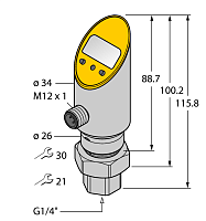 Датчик давления TURCK PS001R-501-LI2UPN8X-H1141/D830