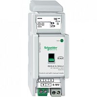 SE Merten KNX Светорегулятор/блок упр-я 0-10В 1-канальный (силовой контакт 16А) возможность ручного управления DIN-рейка