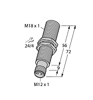 Индуктивный датчик TURCK BI8-M18E-LIU-H1141