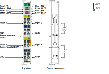 Beckhoff. 4-канальный модуль аналогового входа 0…20 мA, одножильная технология подключения, 16 бит, 4 x 2-проводная технология - ES3144 Beckhoff