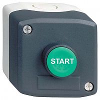 SE Пост кнопочный, кнопка зеленая с возвратом
