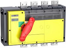 SE Compact INS/INV Выключатель-разъединитель INV1250 4P красная рукоятка/желтая панель