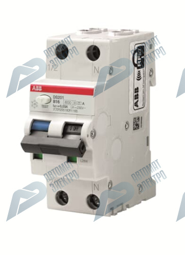 ABB Выключатель автоматический дифференциального тока DS201 B16 A10