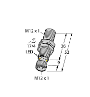 Индуктивный датчик TURCK BI2-M12-AN6X-H1141