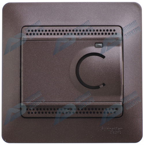 SE Glossa Шоколад Термостат электронный теплого пола с датчиком, от +5 до +50°C, 10A (в сборе)