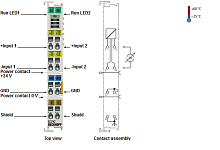 Beckhoff. 2-канальный модуль аналогового входа 0…20 мA, дифференциальные входы, 16 бит, с передискретизацией - ES3742 Beckhoff