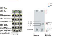 Beckhoff. EtherCAT Box, литой цинковый корпус, 16 цифровых входа, 24 В постоянного тока, 10 µs, или выхода 24 В постоянного тока, Imax = 0,5 A (? 4 A), свободно конфигурируемый, М12 - ER2349-0022 Beckhoff