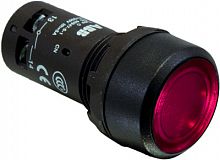 ABB CP Кнопка с подсветкой CP2-12R-10 красная 110-130В AC/DC с плоской клавишей с фиксацией 1НО