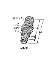 Индуктивный датчик TURCK BI8-M18-VP6X-H1141