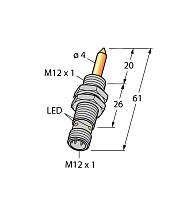 Магнитный датчик TURCK NIMFE-EM12/4.0L61-UP6X-H1141/S1182