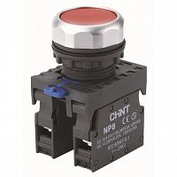Кнопка управления NP8-11BND/4 с подсветкой, красная , 1НО+1НЗ, АС110В-230В(LED) IP65 (CHINT) 577788