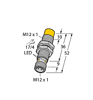 Индуктивный датчик TURCK NI5-M12-Y1X-H1141