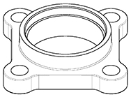 ПРИСОСКА FLG, ЛАТУНЬ, 3 ДЮЙМА 100402-1