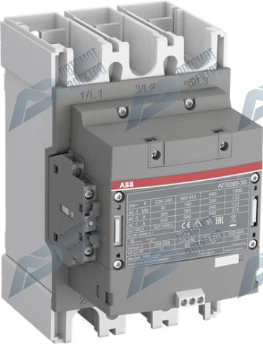 ABB Контактор AFS265-30-12-33 для систем безопасности, с универсальной катушкой управления 100-250В AC/DC с интерфейсом для подключения ПЛК