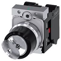 3SU1150-4BF01-3PA0-ZY19 ПОВОРОТНЫЙ ПЕРЕКЛЮЧАТЕЛЬ С КЛЮЧОМ RONIS, 22MM, КРУГЛЫЙ, МЕТАЛЛИЧЕСКИЙ ГЛЯНЦЕВЫЙ, NO. ЗАМКА SB30, С 2 КЛЮЧАМИ, 2 КОММУТАЦИОННЫХ ПОЛОЖЕНИЯ O-I, С ФИКСАЦИЕЙ, УГОЛ ПЕРЕКЛЮЧЕНИЯ 90 ГРАД., 10:30Ч/13:30Ч, ПОЛОЖЕНИЯ ИЗВЛЕЧЕНИЯ КЛЮЧА: O, С