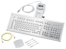 6AV7674-1NE00-0AA0 IP65 Stainless steel keyboard compatible with all IP65 fully enclosed 16:9 HMI/IPC devices. With number pad, layout: US, adjustable inclination, mouse control via integrated keys