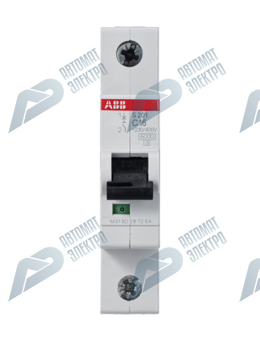 ABB Выключатель автоматический 1-полюсной S201 C16 фото 3