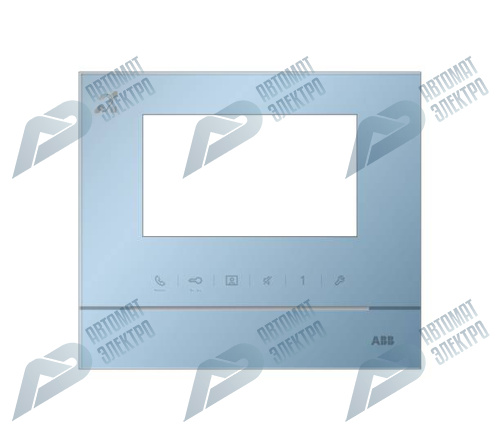 ABB Рамка для абонентского устройства 4,3, голубой глянцевый, с символом индукционной петли