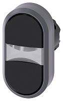 3SU1030-3AB11-0AA0-ZY19 АКТУАТОР ДВОЙНОЙ КНОПКИ, 22MM, КРУГЛ., ПЛАСТИК С МЕТАЛЛИЧЕСКИМ ФРОНТАЛЬНЫМ КОЛЬЦОМ, КНОПКА ЧЁРНАЯ, КНОПКА ЧЁРНАЯ ПЛОСКАЯS, С ГРАВИРОВКОЙ ЛАЗЕРОМ, КАСТОМИЗИРОВАННАЯ МАРКИРОВКА ИЛИ ГРАФИЧЕСКИЕ СИМВОЛЫ В СООТВЕТСТВИИ С ВЫБОРОМ В КОНФИ