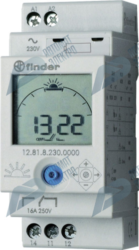 Finder Реле времени цифровое ASTRO; монтаж на рейку 35мм; 1СO 16A; питание 110…230B AC/DC; ширина 35мм; степень защиты IP20