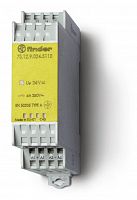 Finder Модульное электромеханическое реле безопасности (реле с принудительным управлением контактами); 1NO+1NC 6A; контакты AgNi+Au; катушка 12В DC; б