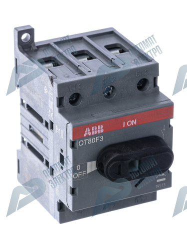 ABB OT80F3 Выключатель-разъединитель 3Р 80А с ручкой управления фото 3
