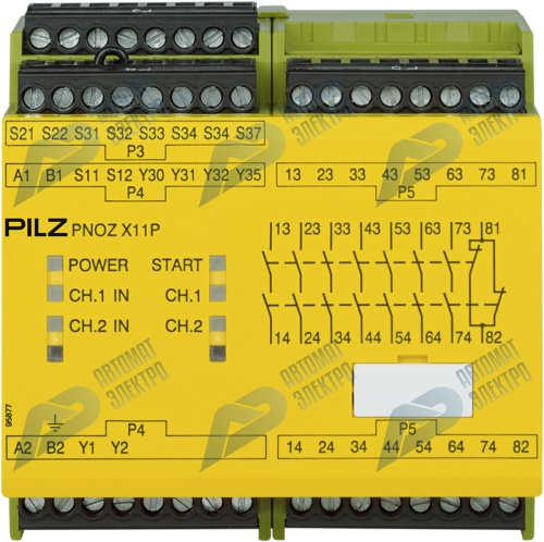 PNOZ X11P 24VAC 24VDC 7n/o 1n/c 2so